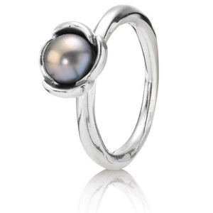 Pandora Silver Bloom/My Wish Genuine Pearl Ring